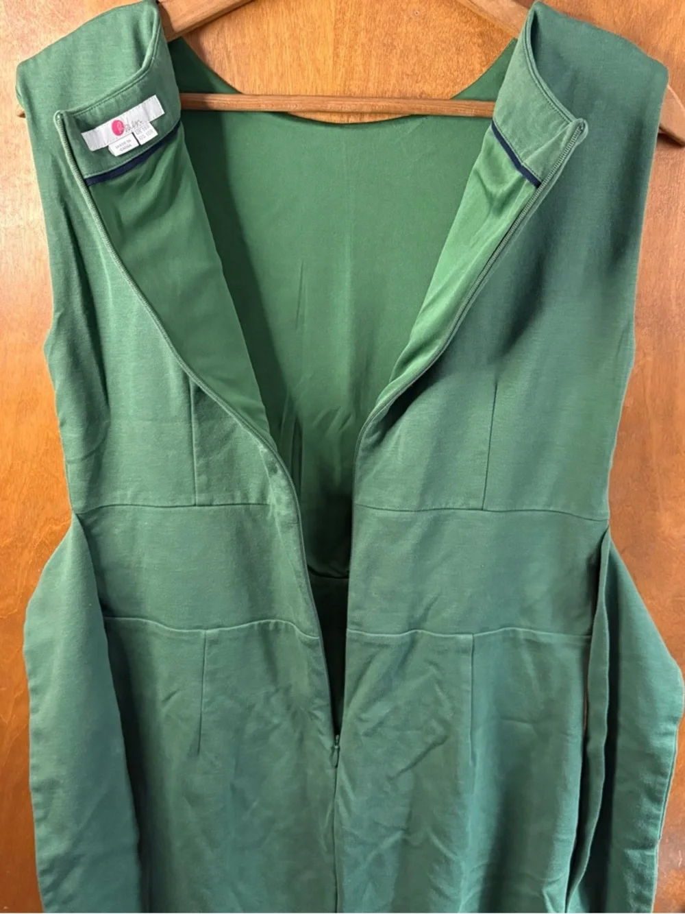 Boden Jessica Ponte Knit Green Tie Waist Sheath Dress 10 Work Office Career Mod - Picture 10 of 15